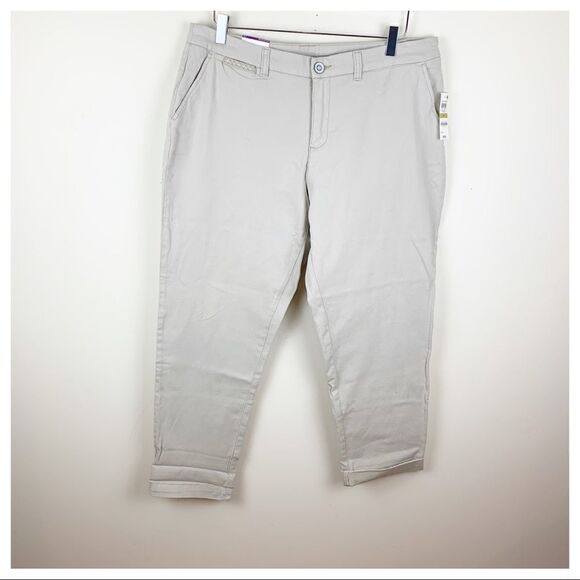 Style & Co Khaki Boyfriend Midrise Casual Pants‎ - Picture 3 of 14